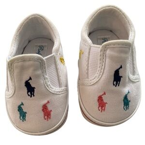 Polo Ralph Lauren Bal Harbour Repeat Layette Slip-On Casual Sneakers, size 1
